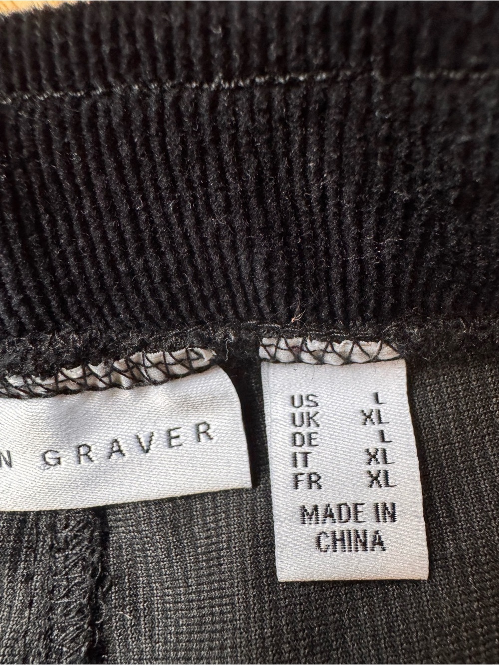 Black micro corduroy Pull-On Skinny Pants with Ankle Zips - Picture 2 of 5
